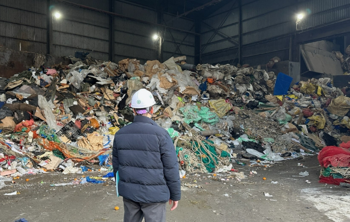 합동 점검이 이뤄진 폐기물 업체. 충남도 제공