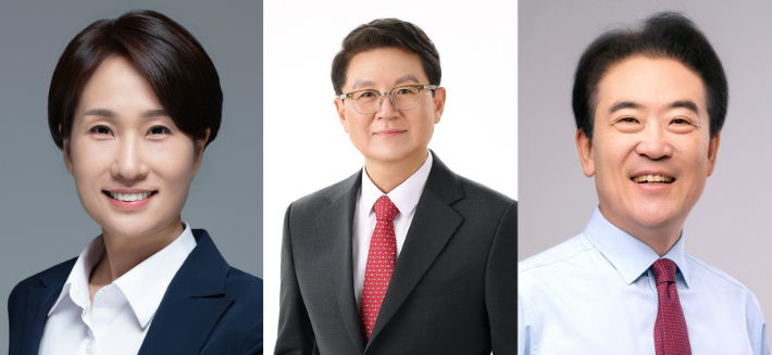 김수민·윤갑근·윤희근 예비후보. 충청북도선거관리위원회 제공