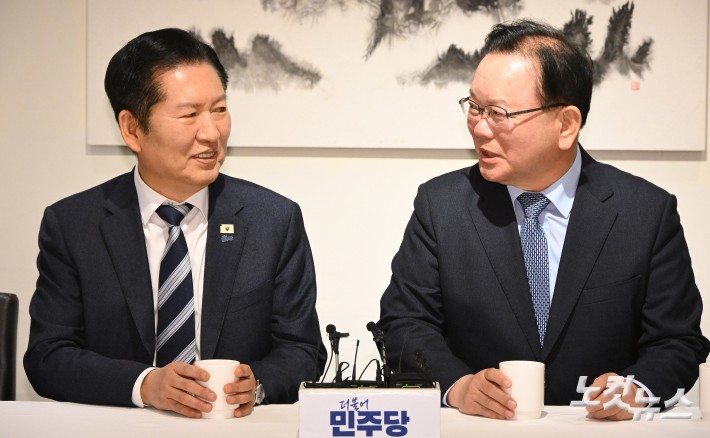 정청래 대표-김부겸 전 총리 회동