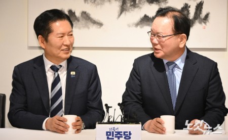 정청래 대표-김부겸 전 총리 회동