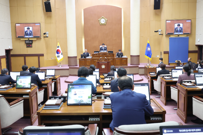 전주시의회 본회의장. 전주시의회 제공