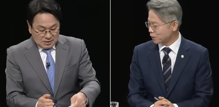 강기정 광주시장과 민형배 국회의원. KBC광주방송 유튜브 캡처