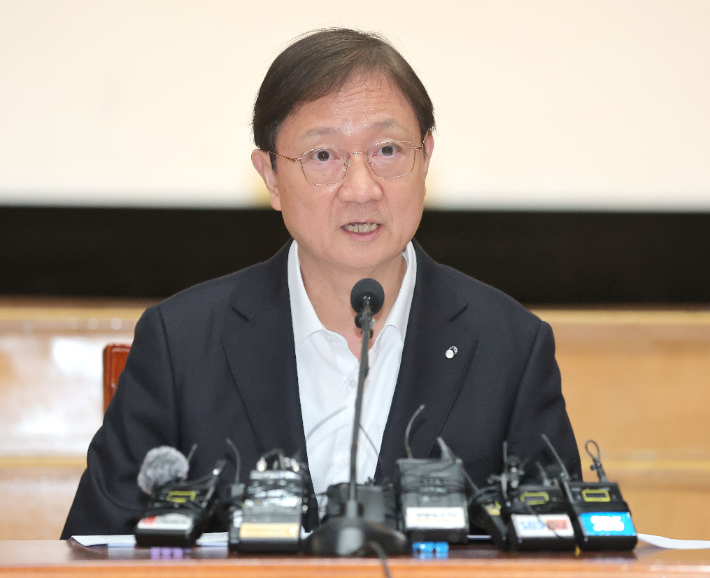 기자단 간담회 연 이찬진 금감원장. 연합뉴스