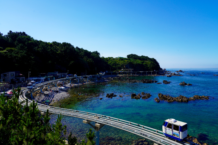 죽변해안스카이레일 전경. 울진군 제공 