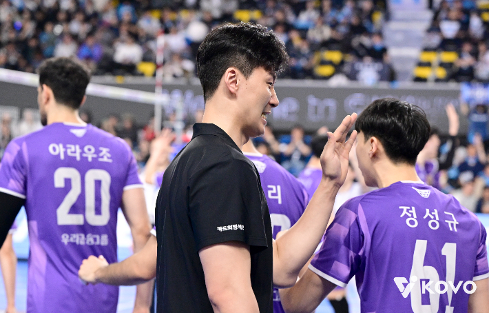 박철우 우리카드 감독 대행. 한국배구연맹