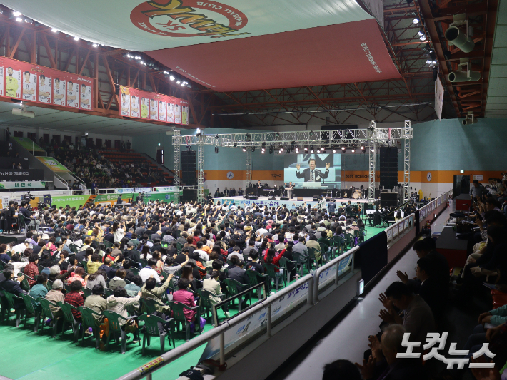 지난해 부활절 연합예배. 임성민 기자