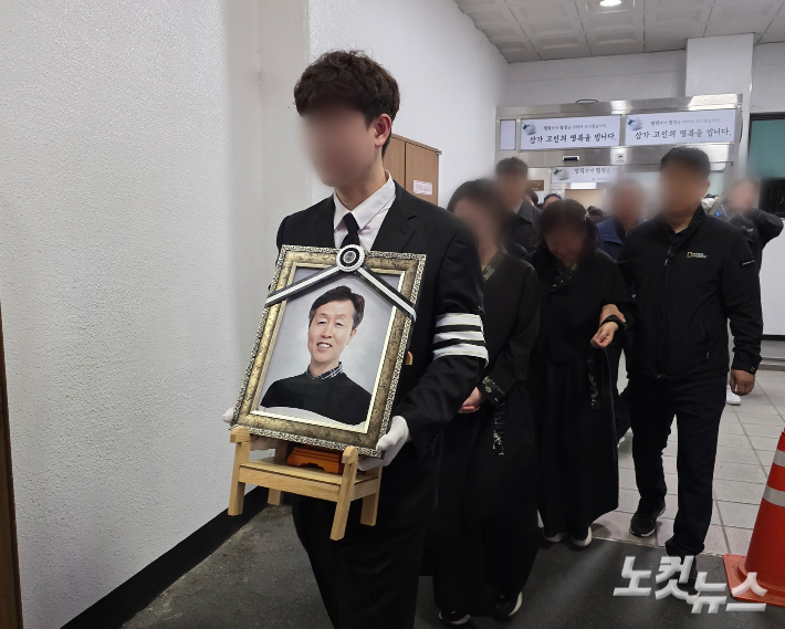 고(故)오상열 씨의 발인식이 엄수되고 있다. 박우경 기자 