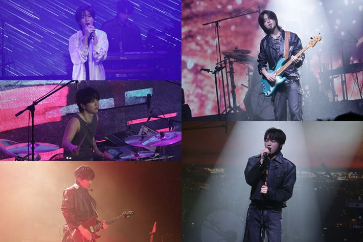 밴드 캐치더영이 29일 서울 마포구 무신사 개러지에서 단독 콘서트 '라이브 이볼브'를 개최했다. 에버모어엔터테인먼트 제공