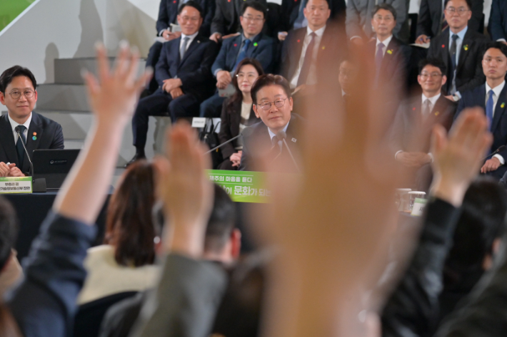 제주 타운홀미팅 모습. 제주도청 출입기자단 제공