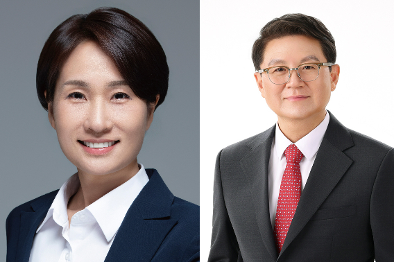 국민의힘 김수민·윤갑근 충북지사 예비후보. 충북선관위 제공