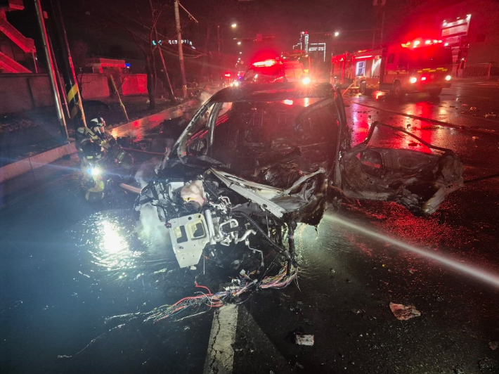 화재 모습. 충남 보령소방서 제공