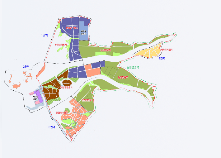 새만금 공간 정보. 새만금개발청 제공