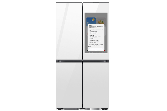 삼성전자가 한 단계 진화한 '빅스비(Bixby)'를 AI 가전에 적용했다. 패밀리허브 '오픈 Q&A' 이미지. 삼성전자 제공