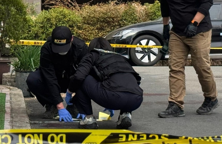 사건 현장 감식. 연합뉴스 