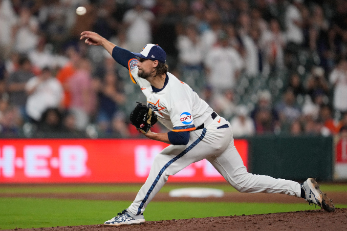 31일 보스턴 레드삭스전에 구원 투수로 등판한 휴스턴 애스트로스의 라이언 와이스(29). 연합뉴스