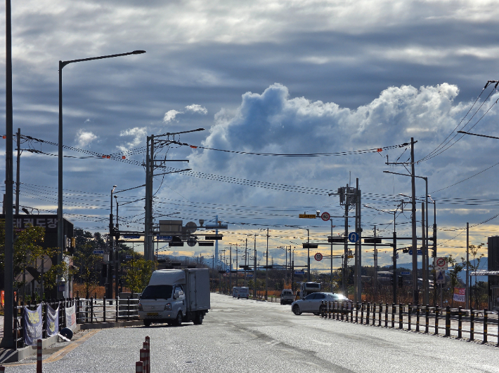 신호등이 작동하지 않는 모습. 독자 제공 