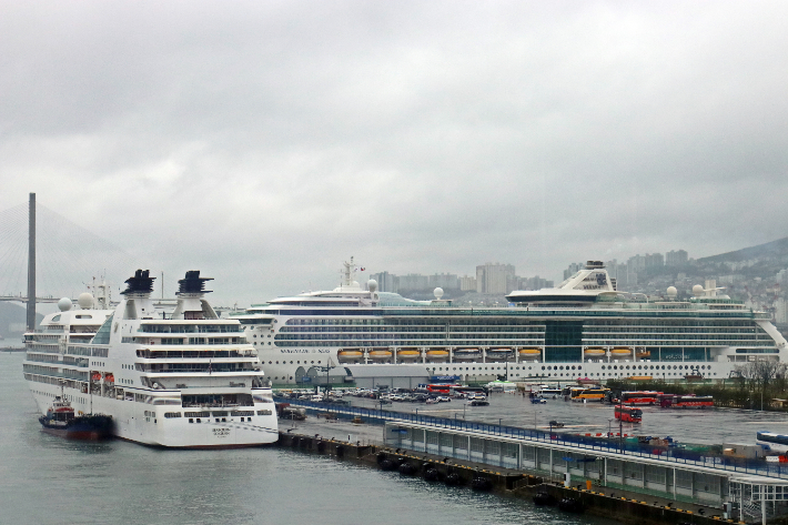 부산항에 입항한 크루즈 모습. 부산항만공사 제공