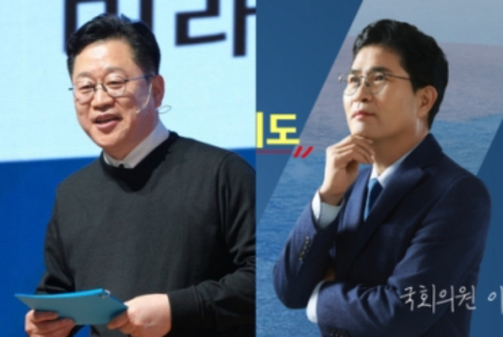 민주당 도지사 경선에 나서는 안호영 의원과 이원택 의원(왼쪽부터). 안 의원과 이 의원 페이스북 캡처