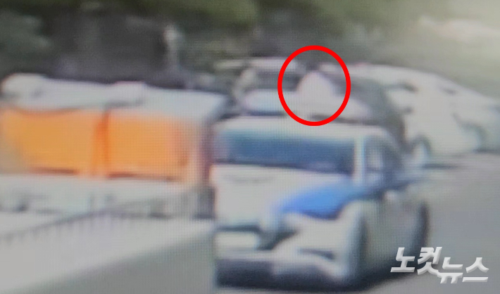 무면허 운전 적발 당시 CCTV영상 캡처. 고상현 기자