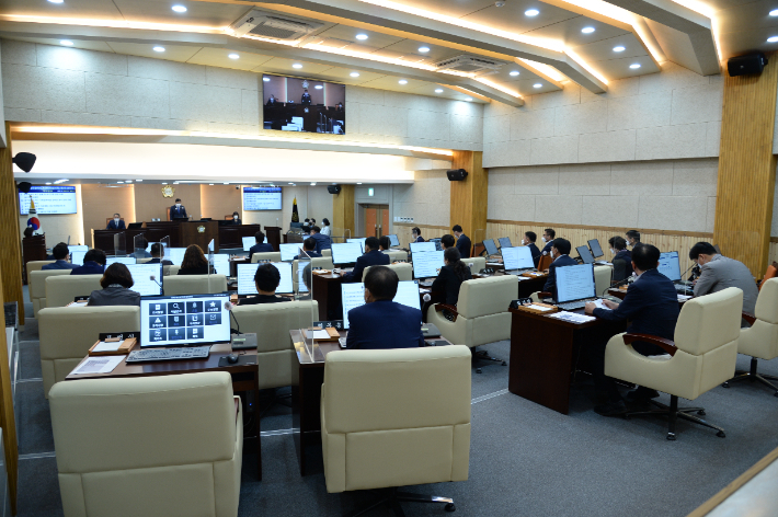 광주 북구의회 본회의장. 광주 북구의회 제공