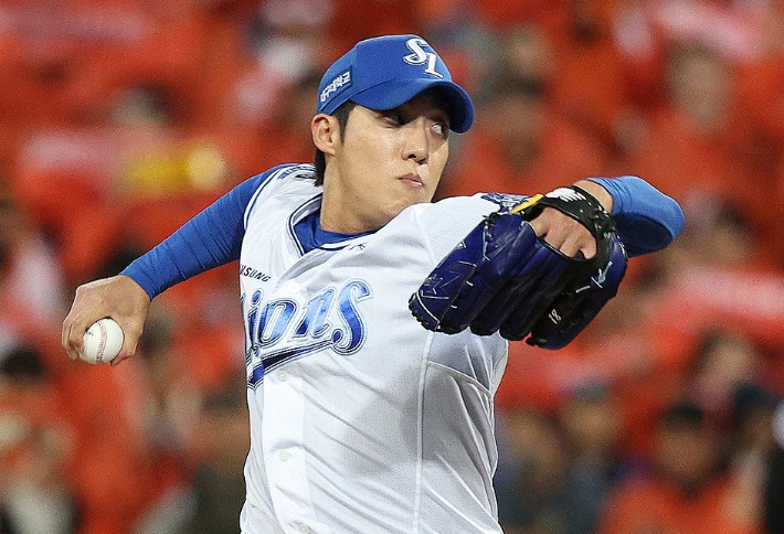 삼성 우완 원태인. 연합뉴스 