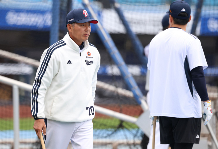 두산 김원형 감독. 두산 베어스 