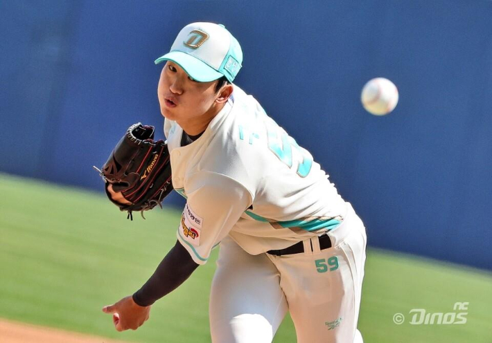 NC 구창모가 3일 광주 기아챔피언스필드에서 열린 2026 신한 SOL KBO리그 정규시즌 KIA 타이거즈와 방문 경기에 선발 등판해 역투하고 있다. NC 다이노스 