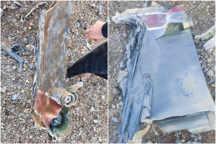 이란이 공개한 격추된 F-15 전투기 잔해. 연합뉴스