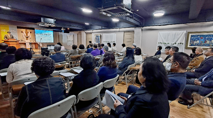 부산기독교교회협의회가 '2026 부활절연합예배'를 고난받는 이웃과 함께 했다. 부산NCC 제공