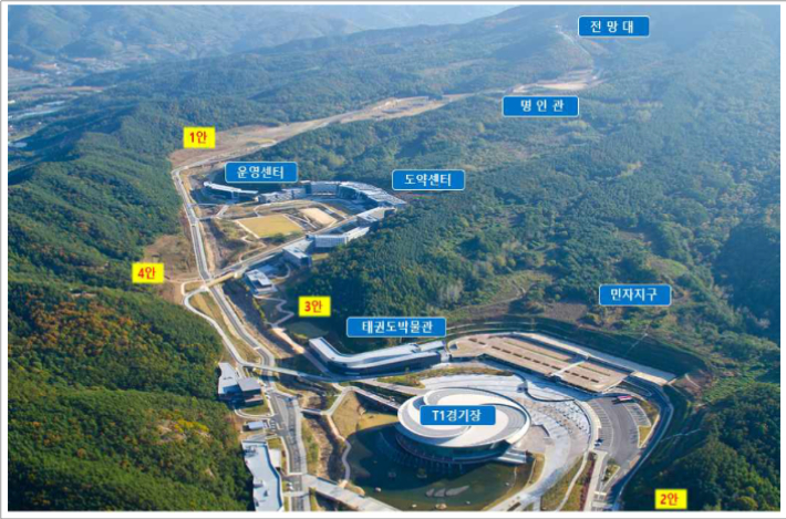 무주 태권도원 일원에 추진되는 글로벌 태권도인재양성센터 사업 부지 후보. 전북도 제공