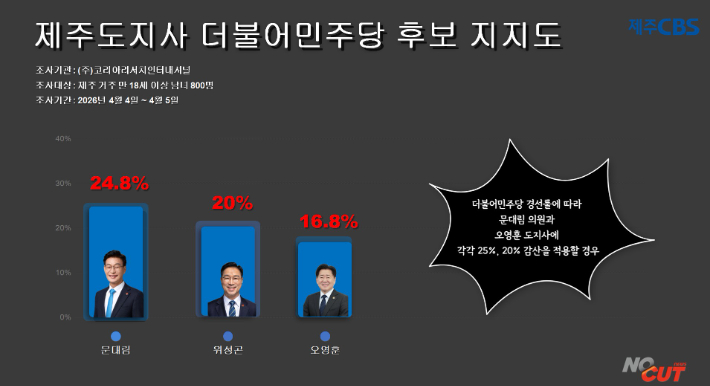 감점 적용 시 지지도. 류도성 뉴미디어팀장