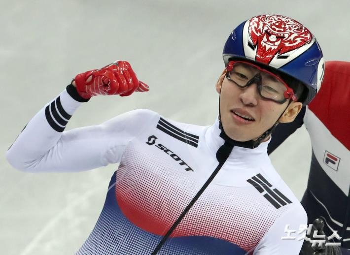 2018 평창동계올림픽 남자 1500m 금메달을 따낸 임효준. 노컷뉴스 