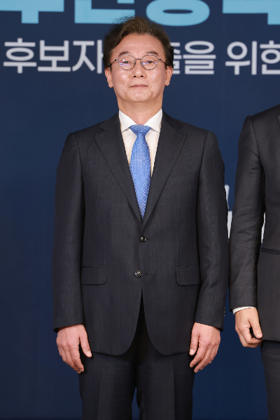 민주당 부산시장 본경선 합동연설회 참석한 전재수 경선후보. 연합뉴스