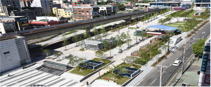 사상역 도시바람길숲. 부산시 제공