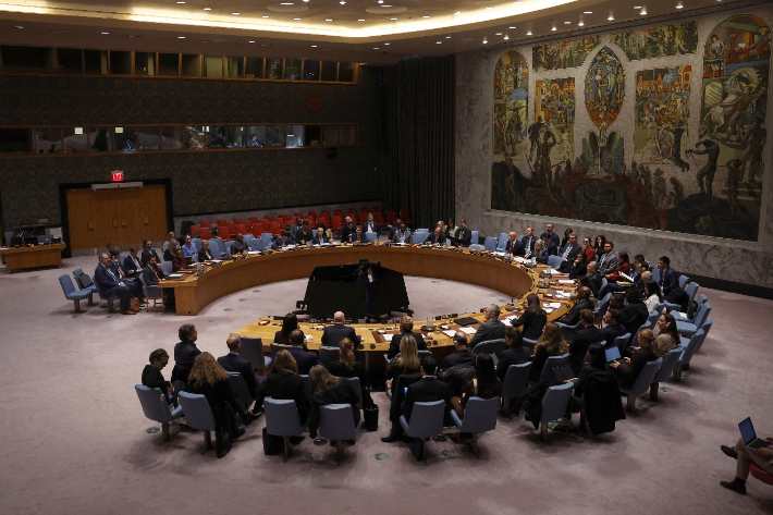 유엔 안보리 회의. 연합뉴스