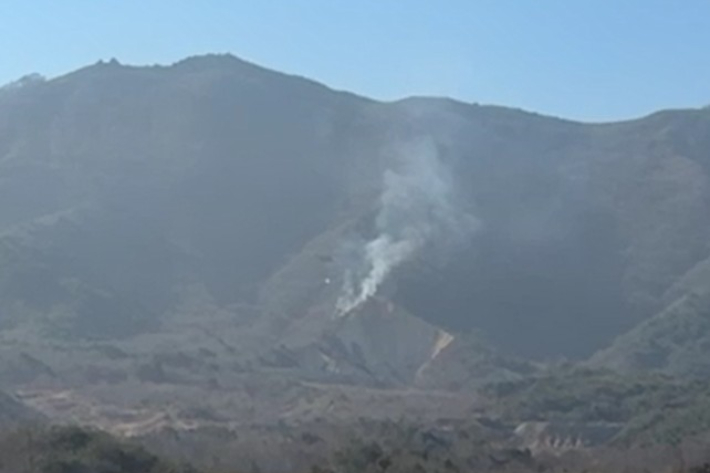 8일 오전 8시 2분쯤 강원 양구군 국토정중앙면 죽리 전차포 사격장 표적지 인근 야산에서 불이 났다. 강원소방본부 제공