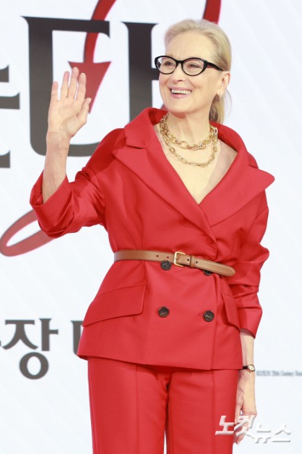 메릴 스트립이 8일 오전 서울 종로구 포시즌스호텔에서 열린 