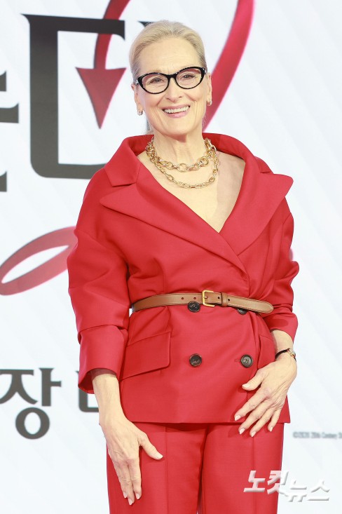 메릴 스트립이 8일 오전 서울 종로구 포시즌스호텔에서 열린 