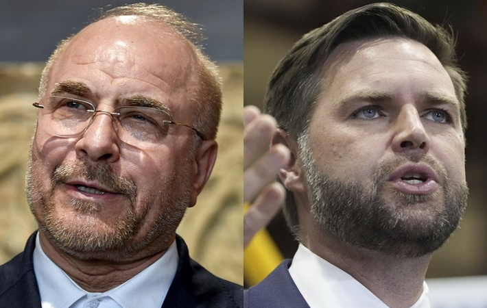 이란 갈리바프 의장, 미국 DJ밴스 부통령. 연합뉴스