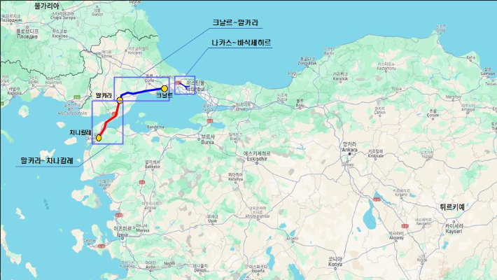 튀르키예 고속도로 대수선 사업 구간. 도로공사 제공