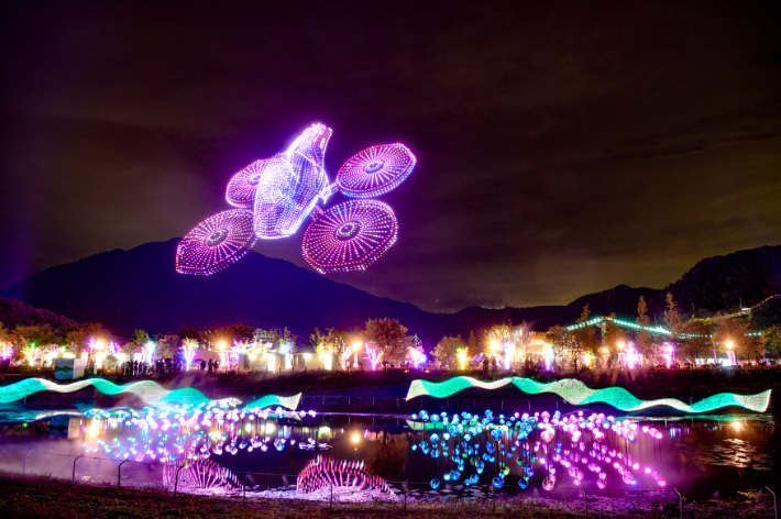 드론 라이트쇼. 포천시 제공