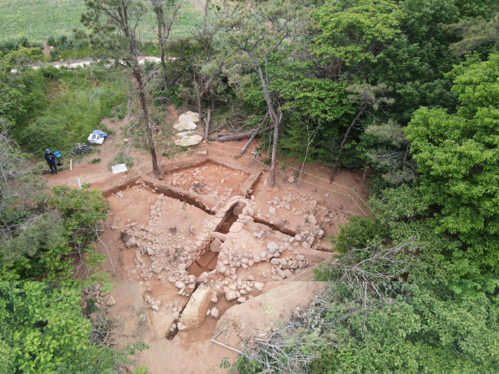 2022년 발굴조사 당시 고흥군 도화면 봉룡리 고분. 고흥군 제공