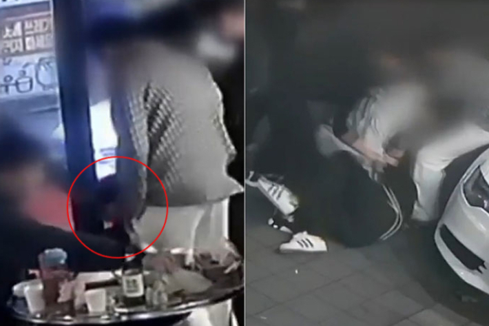 한 음식점에서 집단 폭행 당하는 김창민 감독. JTBC 방송 영상 캡처