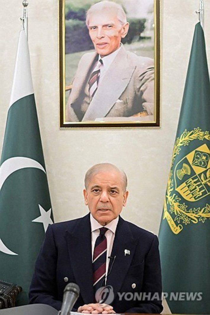셰바즈 샤리프 파키스탄 총리. 연합뉴스