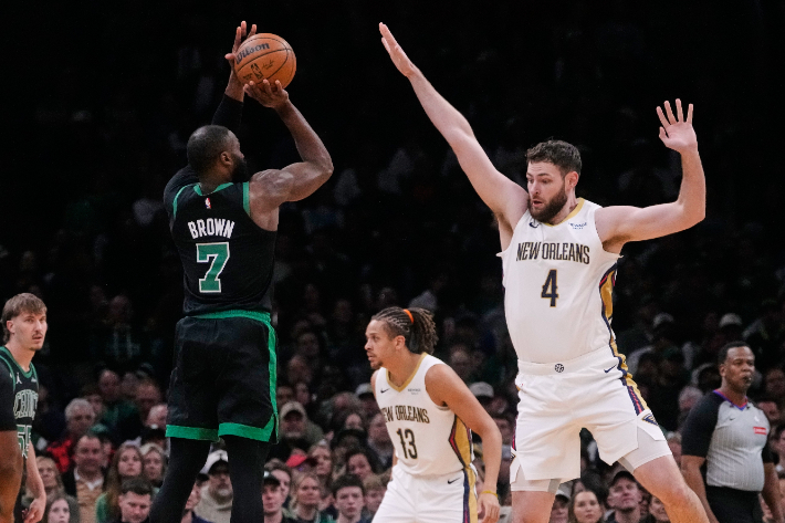 보스턴 셀틱스 제일런 브라운의 슈팅. 연합뉴스