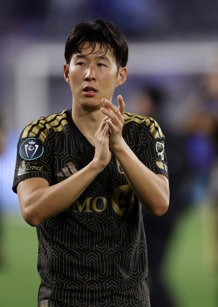 LAFC 데뷔 후 처음 결장한 손흥민. 연합뉴스