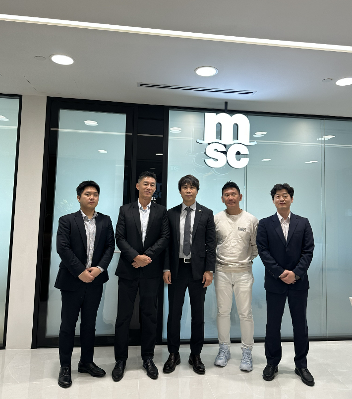 부산항만공사는 세계 1위 선사 MSC 아시아 지역본부에서 디지털 협력 강화 방안을 논의했다. 부산항만공사 제공