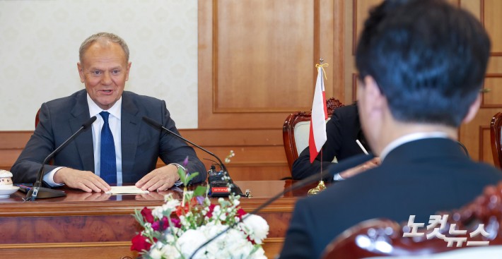 김민석 총리 만난 도날드 투스크 폴란드 총리