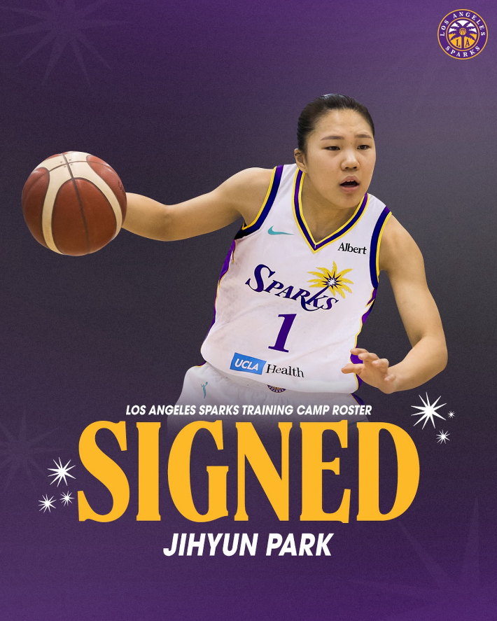 박지현. LA 스파크스 인스타그램