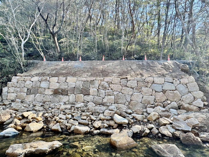 복구 완료된 선암사 진입로. 순천시 제공 